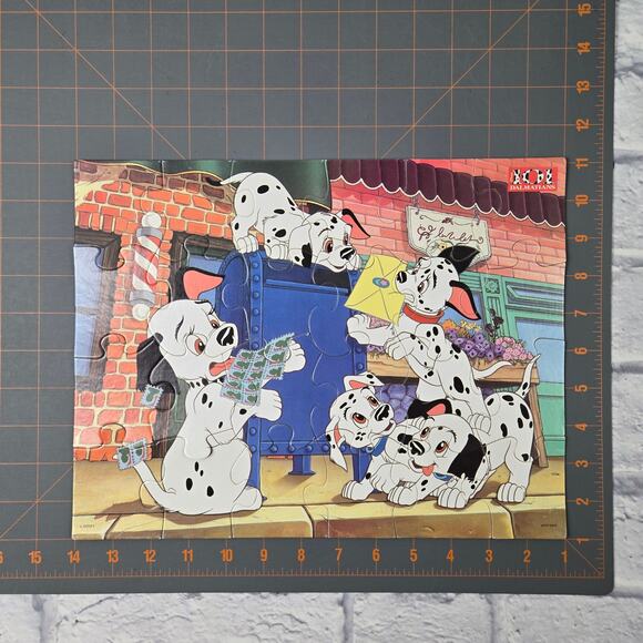 VTG Mattel 101 Dalmatians 24 Piece Jigsaw Puzzle 1996 Ages 3 to 7 Mailbox Stamps - Picture 2 of 6